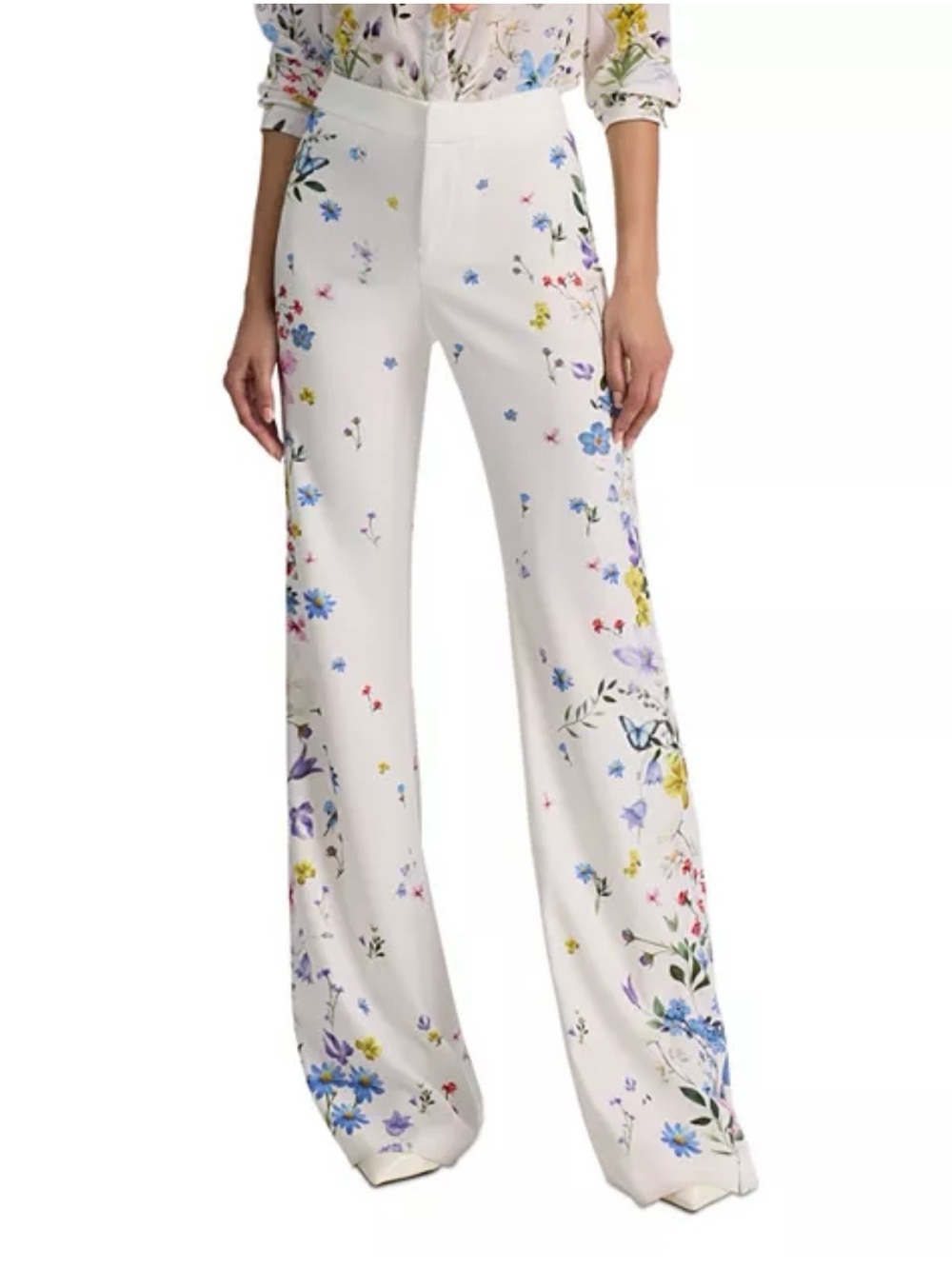 Alice + Olivia pants, twisted vine pattern, worn twice, in stores now, size 8